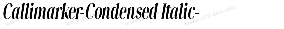 Callimarker-Condensed Italic字体转换